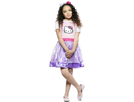 Disfraz de Niña EUROCARNAVALES Vestido de tutú de Hello Kitty (Tam: 3-4 años)