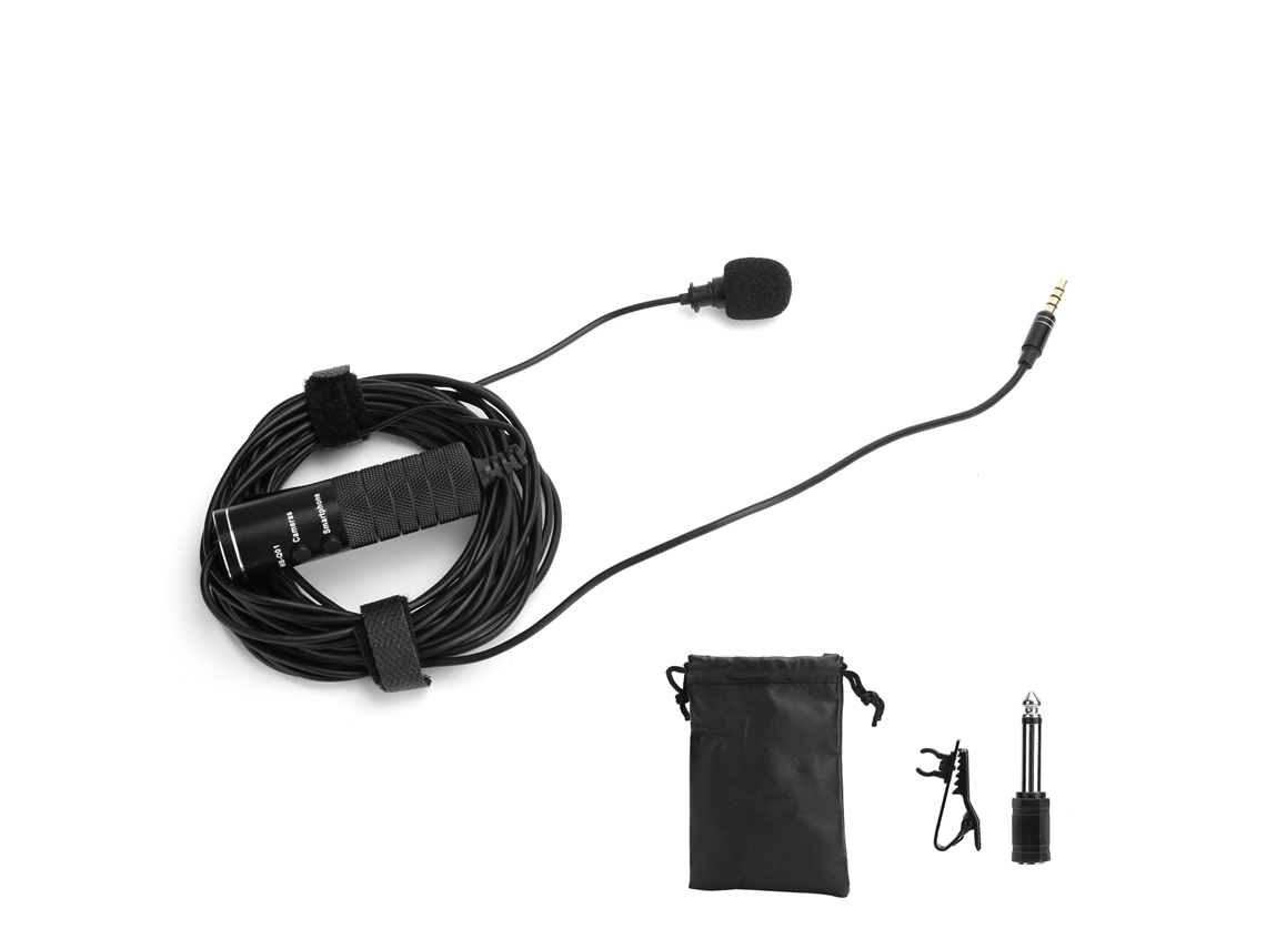 Micrófono Omnidireccional Con Clip Para El Cuello De 6 M - Transmisión En Vivo, Cámara, Teléfono Celular