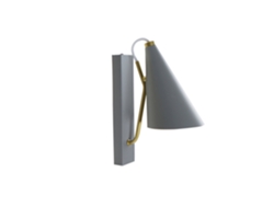 Lampara Aplique Metal E27 Gris Claro 12x25x29cm