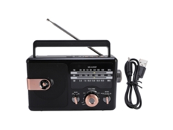 Radio portátil con banda completa y altavoz Bluetooth