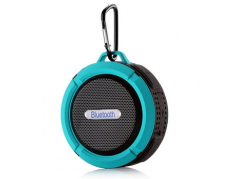 Altavoz C6 Portátil IP65 Compatible Etooth Impermeable Ventosa grande Gancho estéreo Tf Subwoofer Mini Azul