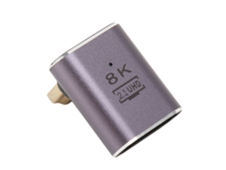 Adaptador De Interfaz Multimedia 8k Hd, Ángulo Recto De 90 Grados, Con Indicador Y Orificio De Suspensión.