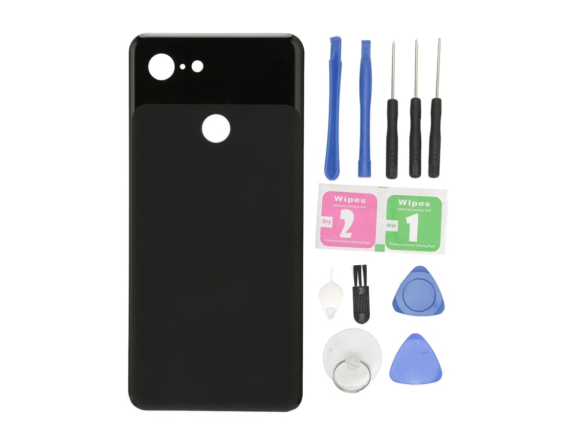 Tampa Traseira De Vidro Da Bateria Preta Para Google Pixel 3 G013a 5.5 Polegadas - Substituição Do Capa Traseira