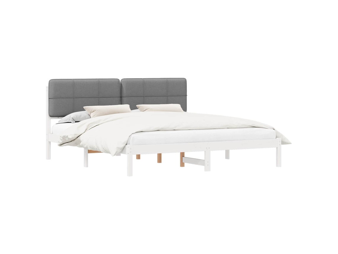 Maison Exclusive - Estructura De Cama Con Cabecera Tapizada Gris Claro