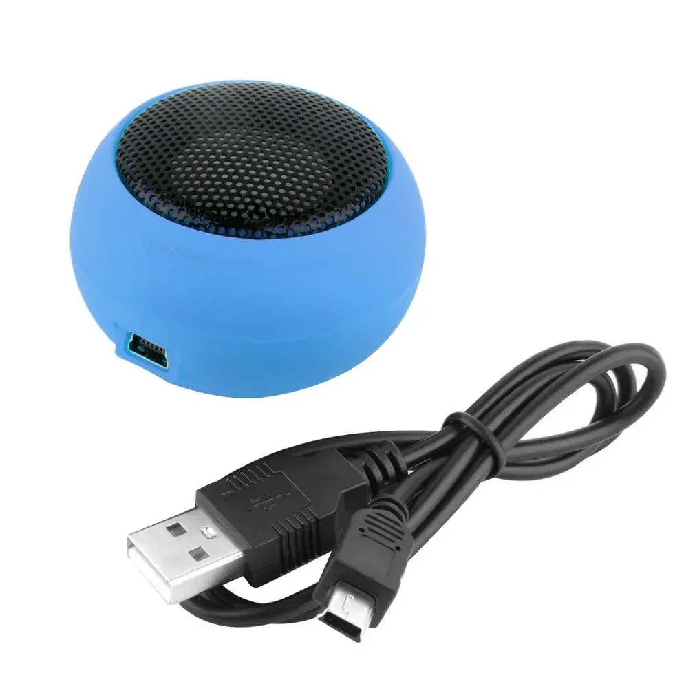 (azul) Mini Altavoz Retráctil De Malla Metálica, Interfaz De Audio Dc 3.5, Carga Usb
