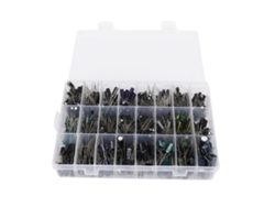 Kit de 24 condensadores electrolíticos de aluminio, de 0,1 µF a 1000 µF, 630 piezas.