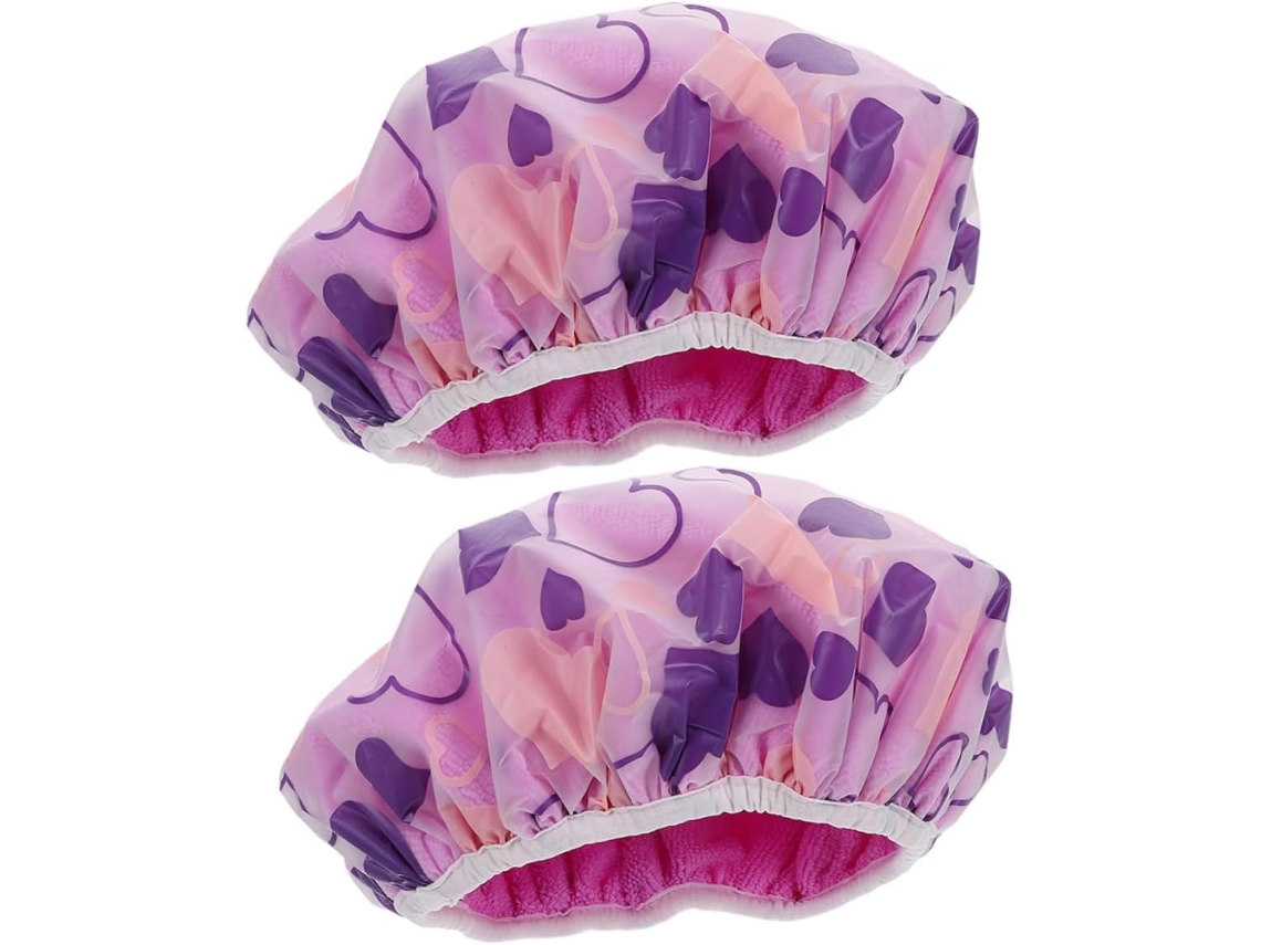 Dos gorros de ducha portátiles y reutilizables para mujeres con cabello rizado. Gokoco