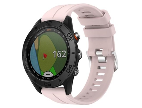 Correa para Garmin Approach S60 22 mm Correa de reloj de silicona de color sólido rosa VENISYMLIS