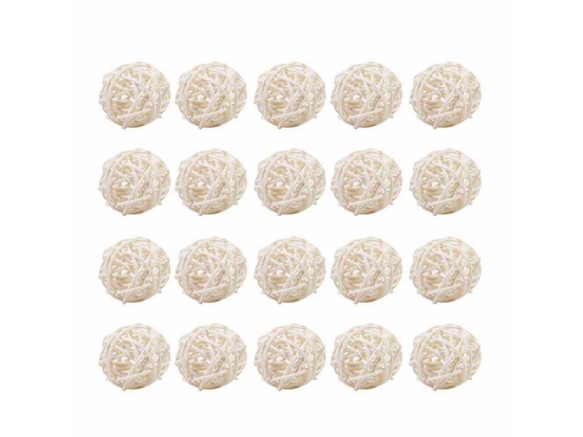20 bolas decorativas blancas para fiestas
