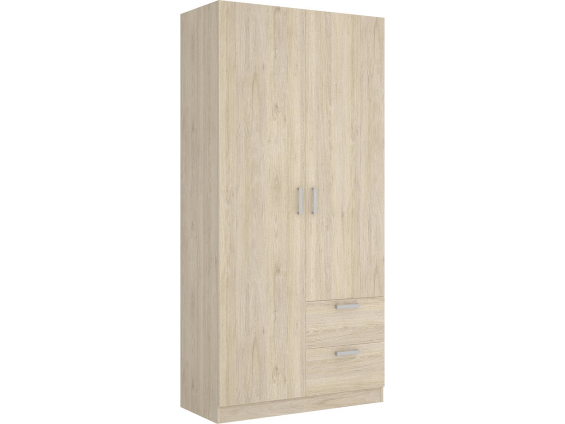 Armario 2 Puertas y 2 Cajones DKIT Maxi (Natural - 215x100x52 cm)