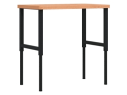 Maison Exclusive - Banco De Trabajo Rectangular Madera Maciza 100x60x(73-99,5) Cm
