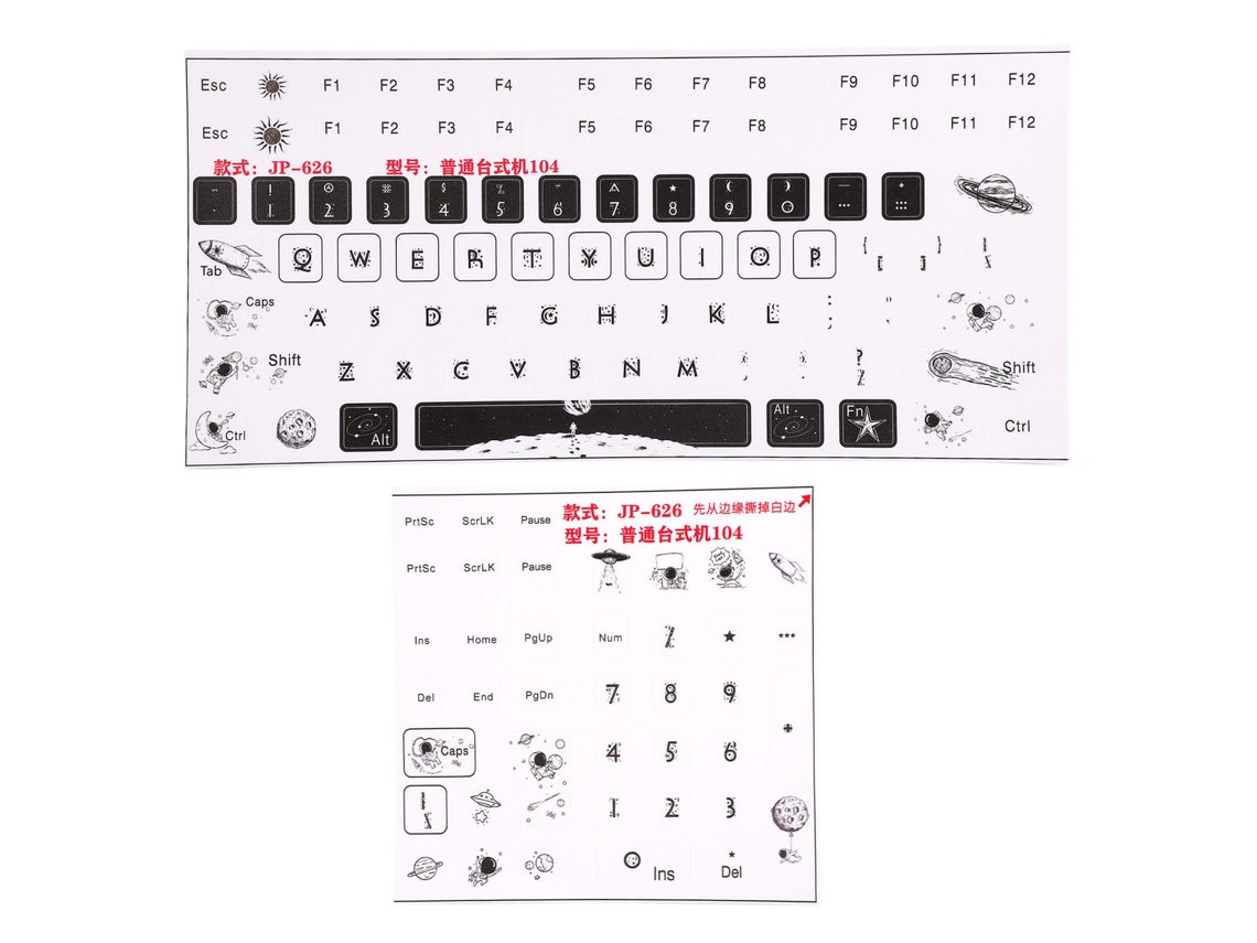 pegatinas universales para teclado de ordenadores de sobremesa mecánicos para juegos, teclas mate JP6262