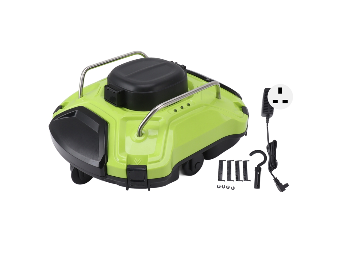 Limpiador robótico inalámbrico para piscinas con rotación de 360 grados.