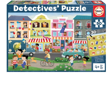 Puzzle EDUCA Detective Puzzles 50 Piezas Ciudad (Edad Mínima: 4 Años - 50 Piezas)
