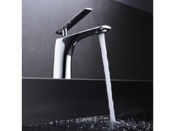 Mezclador Monomando para Lavabo Cromado en Latón/Zamak con Cartucho Cerámico de Ø35mm y Tubos Flexibles Incluidos Imex