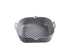 Bandeja De Silicona Reutilizable Para Freidora De Aire, Antiadherente, Resistente Al Calor Gris