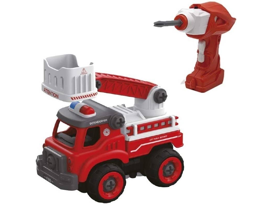 Vehiculo Teledirigido TACHAN Camion Bomberos Con Sonido Y Montaje Rojo Worten.es