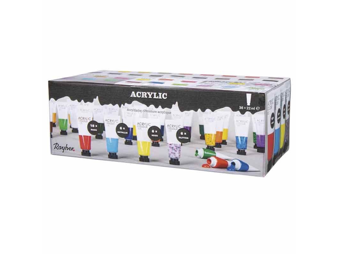 Kit De Tintas Acrílicas 36 Colores