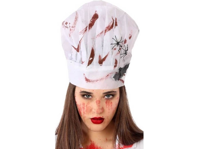 Sombrero DISFRAZZES Gorro De Cocinero Con Sangre (11 x 11 cm)