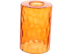 Cubierta Cilíndrica Para Luminaria, De Cristal Naranja Delicado Y Protector Con Diseño De Piedra Para Lámpara.