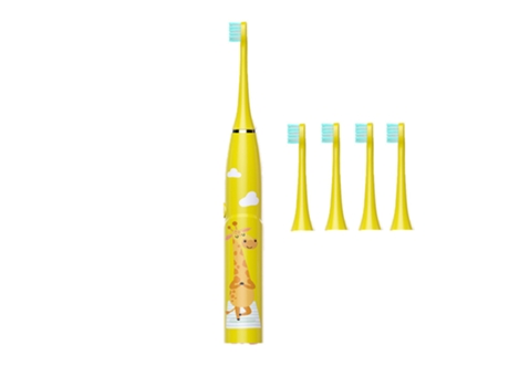 Cepillo de dientes eléctrico ZMDECQNA para niños resistente al agua IPX7 temporizador inteligente incorporado de 2 minutos para bebés y niños de 2 ...