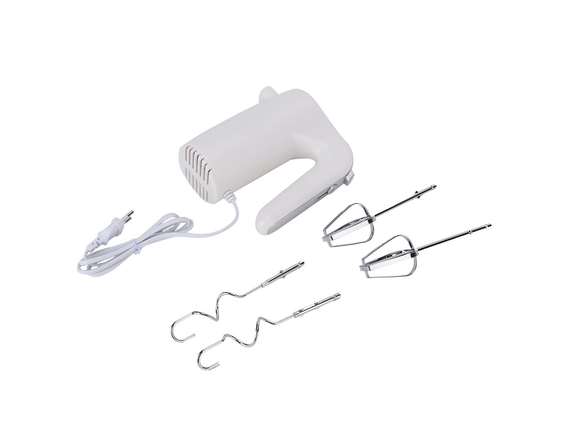 Batidora eléctrica de mano de ABS y acero inoxidable, batidora de huevos portátil y compacta para cocina, batidora de leche y crema.