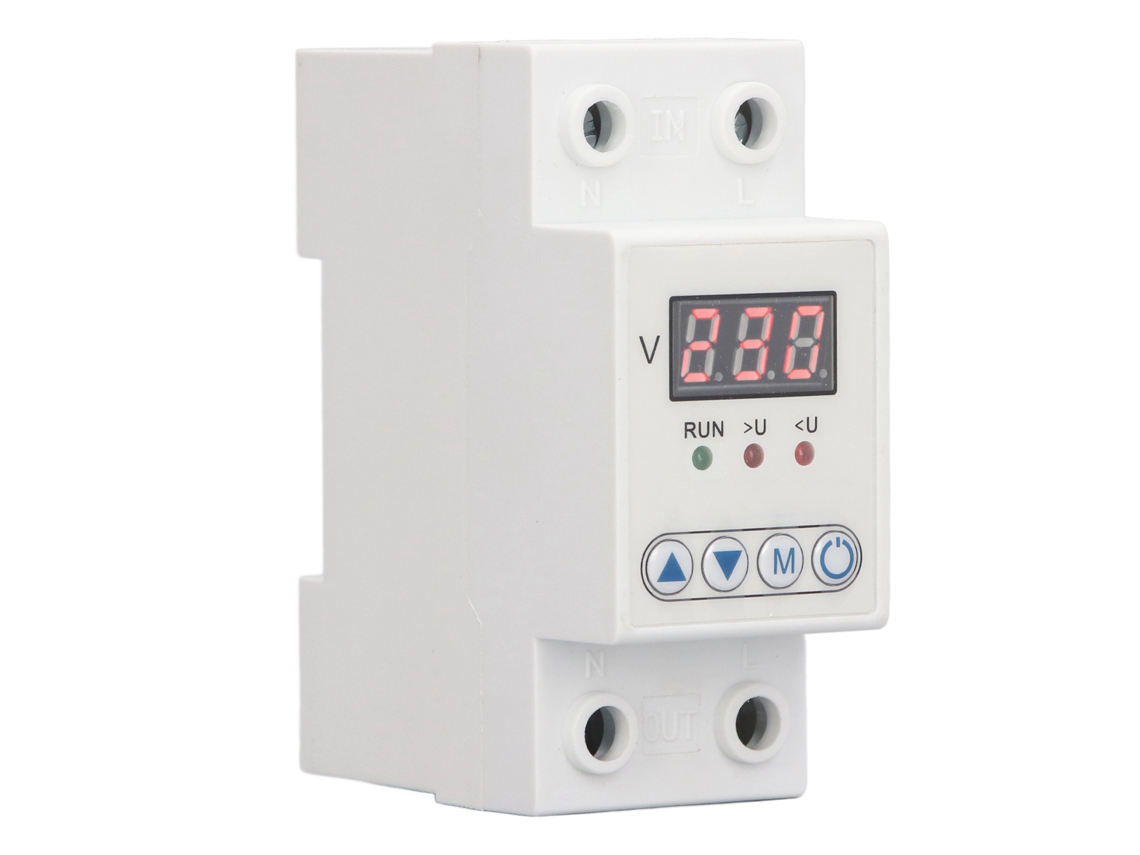 Protector De Voltaje Inteligente Con Pantalla Led Ajustable Contra Sobretensiones Y Subtensiones De Ca.