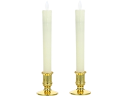 Juego De 2 Velas Led Cónicas Decorativas, Funcionan Con Pilas, Son Reutilizables Y Seguras Para Fiestas Y