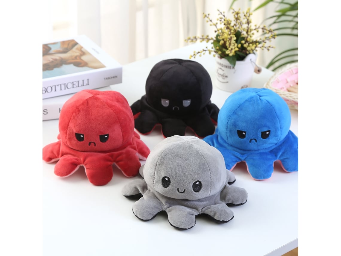 El peluche de pulpo reversible original, muestra tu estado de