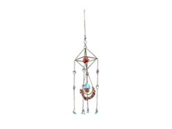 Colgante de cristal para atrapasol, carillón de viento arcoíris, decoración navideña para árbol de exterior.