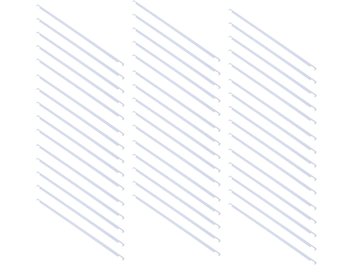 Paquete De 50 Barras Metálicas Para Colgar Archivos, 32,5 Cm, Blancas.