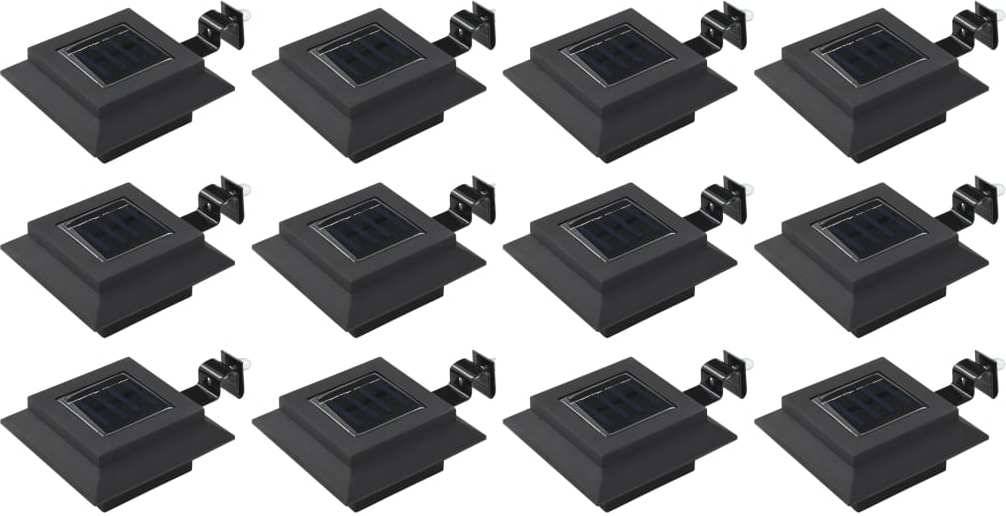 Lámpara Solar Vidaxl led 0.18 w 12 un pack focos exterior