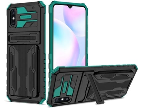 Funda Xiaomi Redmi 9A HFS-HOUSE Kickstand (Verde)