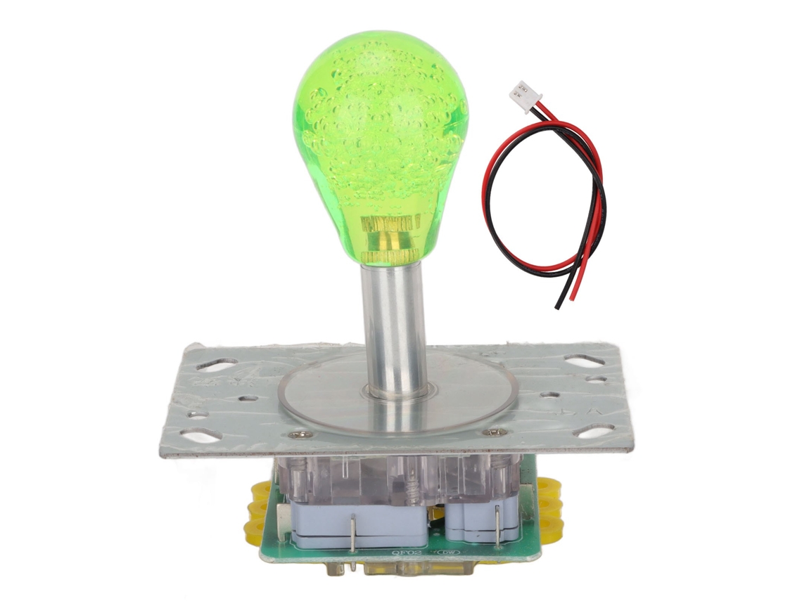Kit De Joystick Arcade Con Led Iluminado Colorido Accesorio De Consola De Juegos Ovalado De Cristal De 5 Pines