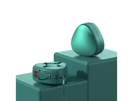 Cable Carga Múltiple Retráctil Viaje Compatibles Dispositivos Android para Verde