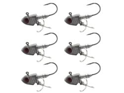 6 Cabezas Plomadas Con Anzuelos Y Ojos 3d De 14 G Para Señuelos Blandos.