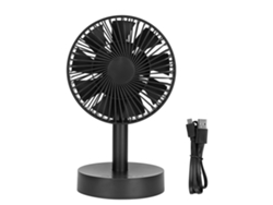 Ventilador De Escritorio Usb Con 3 Velocidades, Oscilación De 90°, 4 Modos De Temporizador, Silencioso Y Pequeño.