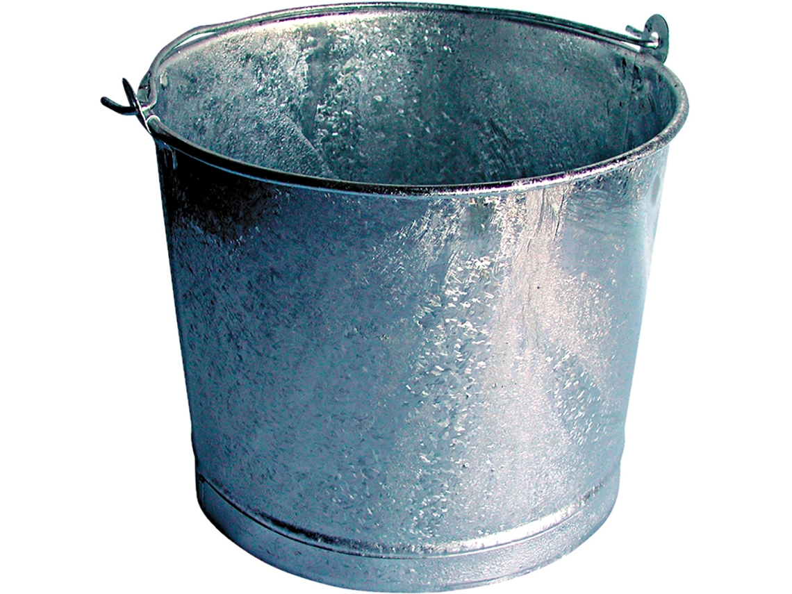 Cubo recto galvanizado - 33 cm