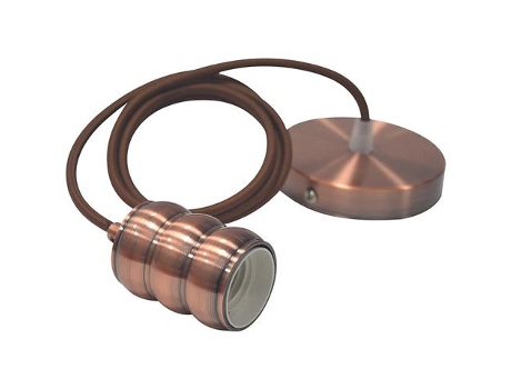 Suspensión de cable (1m) Gauss Copper E27 IP20 MAX 60W HOROZ ELECTRIC