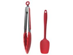 Juego de 2 utensilios de cocina de silicona con mangos redondeados de cobre. Nostalgia88