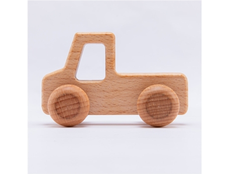 Coche Educativo de Madera de Haya Montessori de Madera 4Pcs, Juguete C 4 Piezas