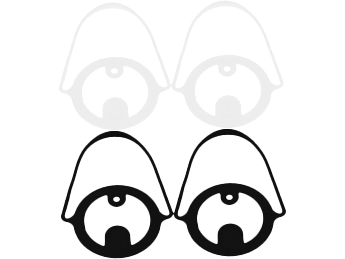 Juego de 4 posavasos antideslizantes de silicona, blanco y negro, Slowmoose