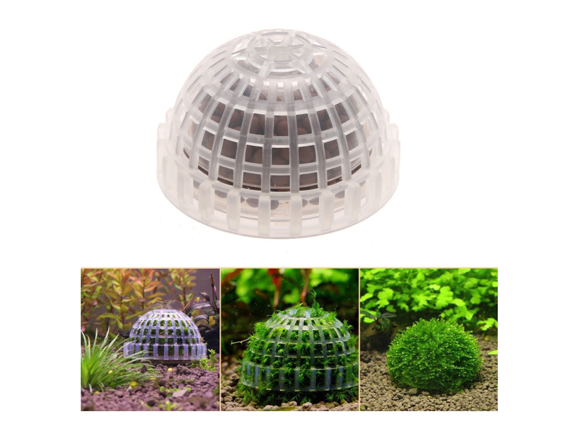 Bola De Musgo Decorativa Para Acuario Con Filtro Y Soporte De Crecimiento Flotante De Plástico.