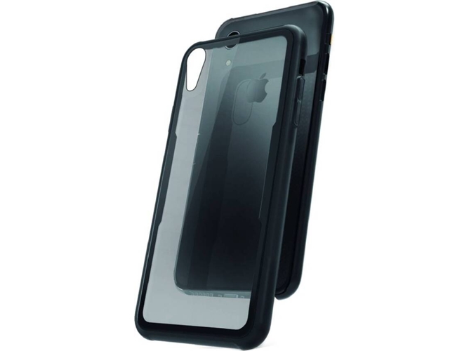 Funda iPhone XR MUVIT Glass skin Negro