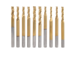 2026velora-10 Piezas Fresa End Mill 3 Cuchillas Tungsteno Acero Tiplated Herramienta Cnc Milling