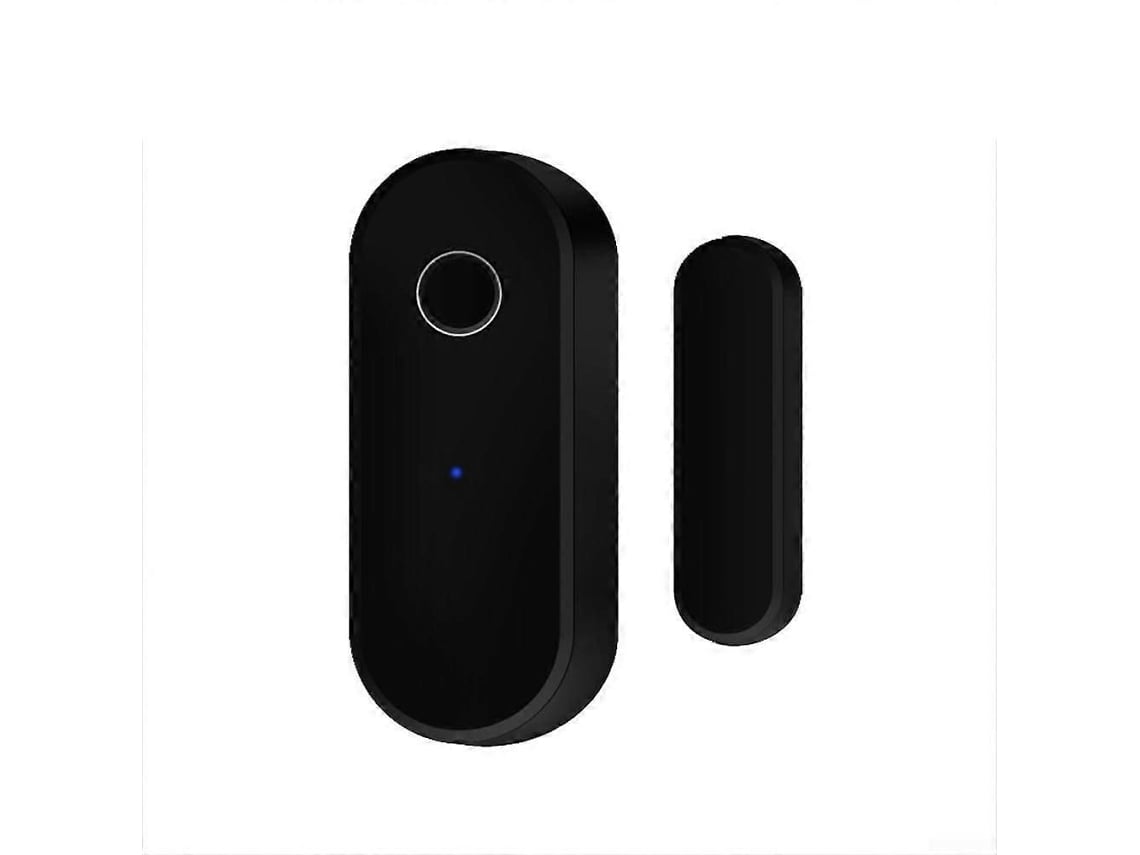 Sensor inteligente para puertas y ventanas con control mediante aplicación y alertas en tiempo real para la seguridad del hogar (negro).
