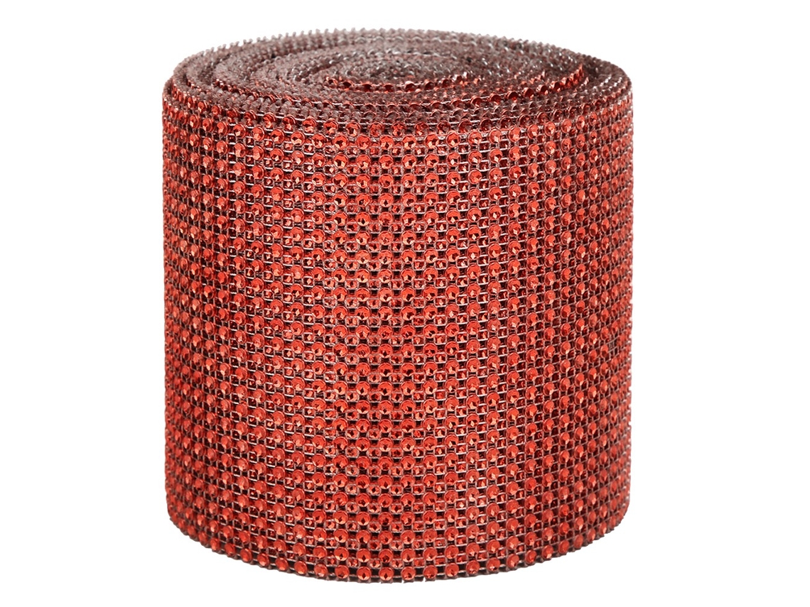 Cinta De Plástico Con Pedrería Y Malla, 24 Filas, 9 M, Galvanizada, Para Decoración De Bodas Y Prendas De Vestir.