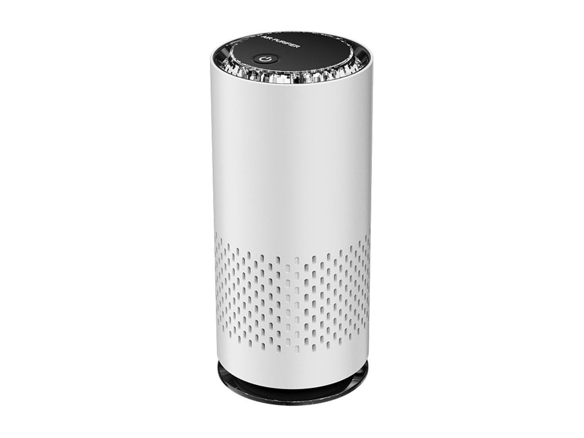 Purificador De Aire Para Dormitorio, Hogar Y Coche, Elimina Humo Y Polvo, Portátil Y Pequeño De Escritorio (blanco)