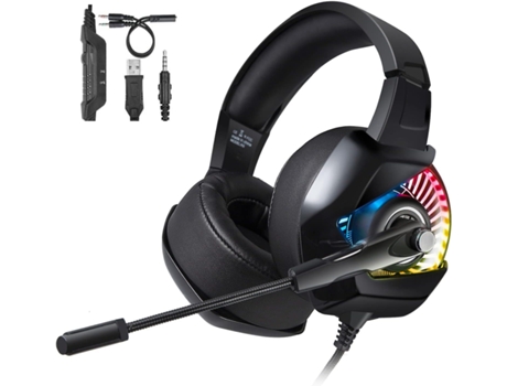 Auriculares Gaming Gaming con micrófono Cancelación de ruido RGB Led para Ps4 Ps5 Pc