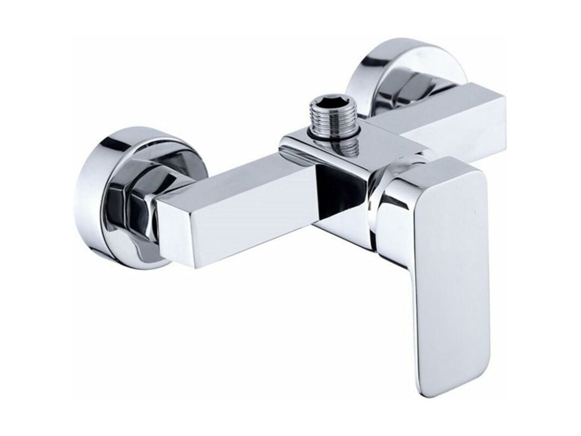 Grifo De Ducha De Pared Cromado Moderno Con Válvula Mezcladora De Agua Fría Y Caliente